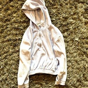 Girls light purple velour hoodie size small